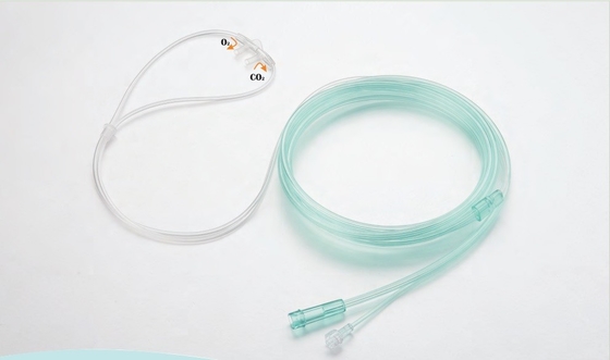 การรักษาด้วยออกซิเจนระดับแพทย์ด้วย PVC ด้วยคลิปจมูกปรับได้ พร้อม/ไม่มีเลเท็กซ์