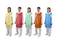 การดูแลสุขภาพผ้ากันเปื้อน PE ผู้ใหญ่ทิ้งหลายสีสำหรับการป้องกันร่างกายเต็มรูปแบบ