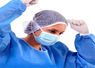 หน้ากากทางการแพทย์ที่ใช้แล้วทิ้งเป็นหมันผ่าตัดด้วยสายรัดเป็นมิตรกับสิ่งแวดล้อมสีฟ้า