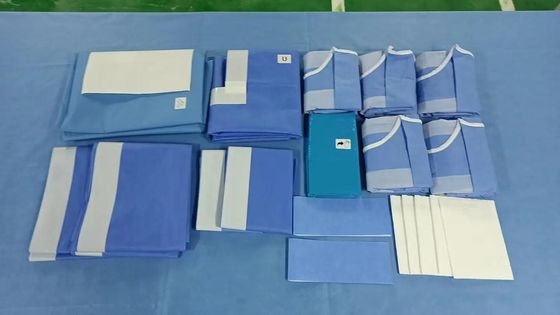 Oem Odm Surgery Pack สีฟ้า เขียว ขาว เครื่องมือการผ่าตัดสําหรับโรงพยาบาลและผู้ให้บริการสุขภาพ